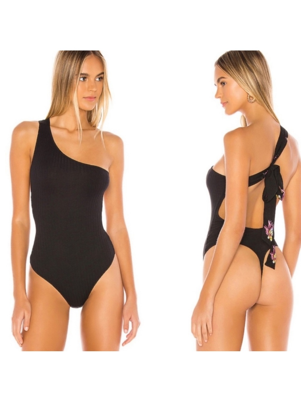 Free People Ribbed One-Shoulder Bodysuit - Picture 3 of 3